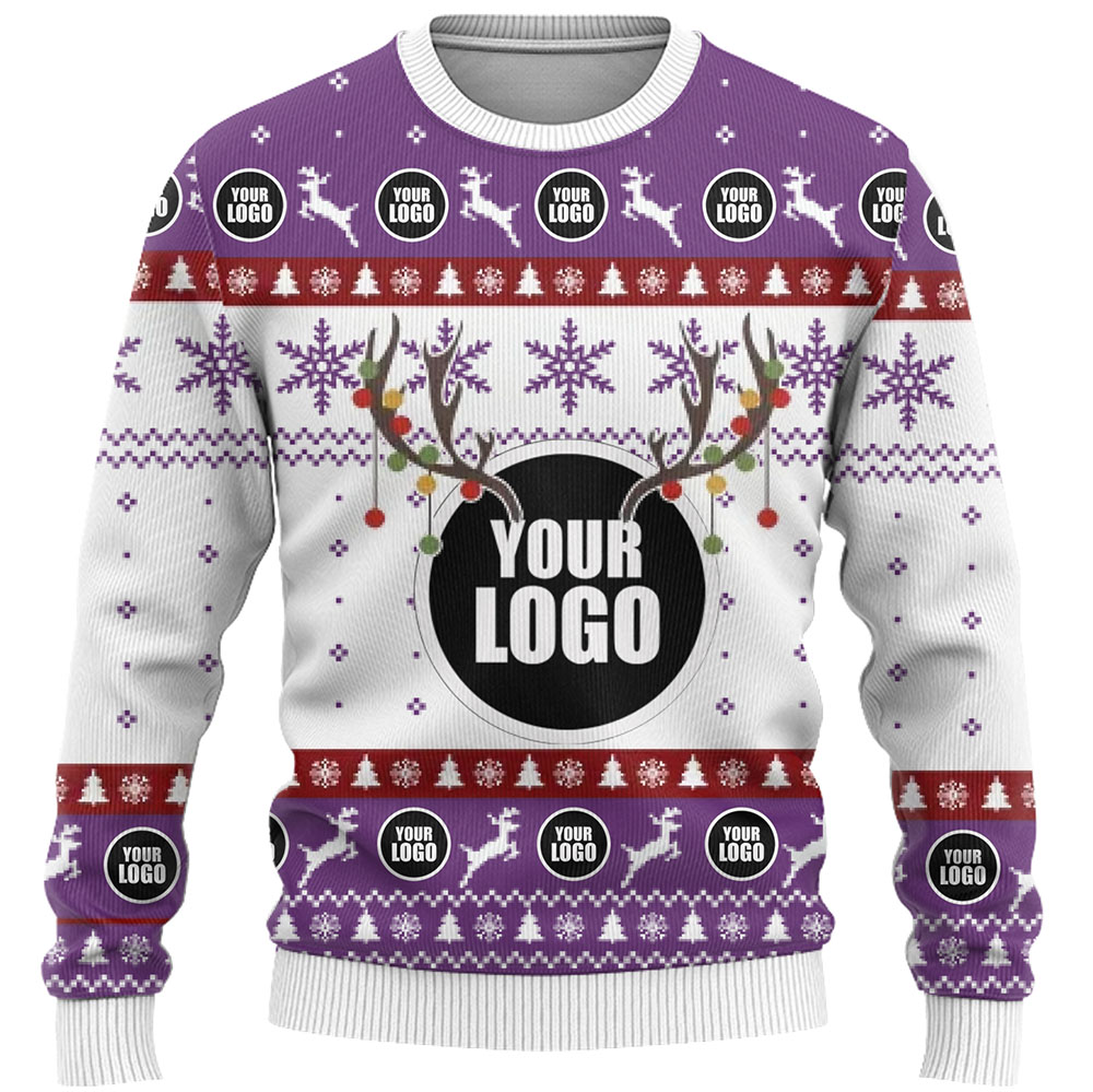 DYI Logo Or Face Ugly Christmas Sweater 8